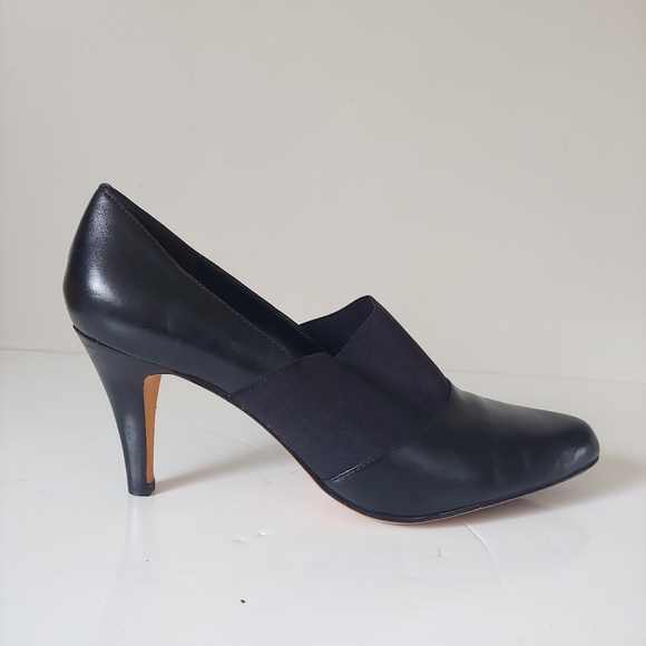 Arturo Chiang Black Leather Heels Size 8.5 - Picture 2 of 8